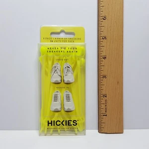 HICKIES No Tie Shoe Lacing System FLORESCENT YELLOW Pack of 14 Laces NOS - Picture 1 of 6