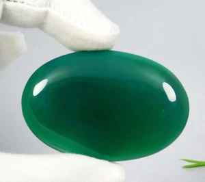 115.20 Ct Amazing Natural Green Onyx Cabochon Loose Gemstone For Jewelry - Picture 1 of 6