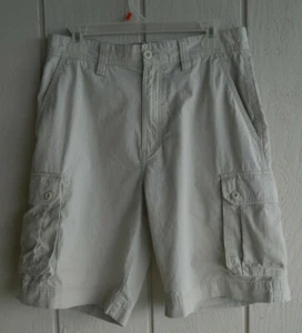 Mens 32 Alpine Design 100% Cotton Beige Cargo Bermuda Shorts Inseam 10" 6 Pckets - Picture 1 of 12