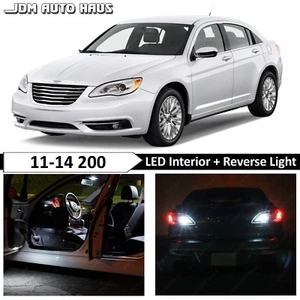 12x White Interior Reverse LED Light Bulb Package Kit For Chrysler 200 2011-2014 - Picture 1 of 12