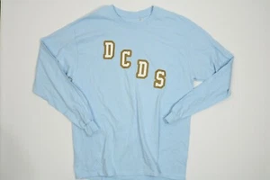 Mens Custom Ink Blue Long Sleeve Graphic T Shirt Large L EUC - Picture 1 of 4