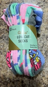 Girl’s Low Cut Socks Ten Pair Size 7-3 - Picture 1 of 2