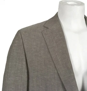 NEW $1895 Hickey Freeman Wool Linen 3 Piece Suit!  43 L  Taupe  Linen Look  - Picture 1 of 5