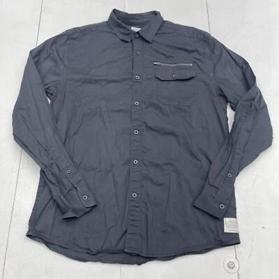 Threads & Heirs Charcoal Gray Long Sleeve Button Up Mens Size Large* - Image 1 of 4