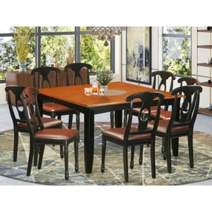 9 Pc Dining room set-Dining Table and 8 Wood Dining Chairs - Picture 1 of 4