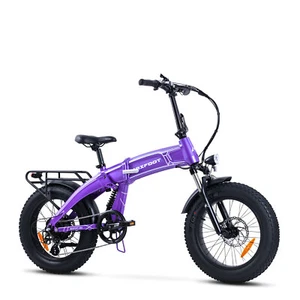 MaxFoot 20'' 1000W Electric Folding Biycle Full Suspension MF-19 EBIKE 7 Speeds - Picture 1 of 15