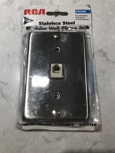 New RCA Stainless Steel RCA Wall Phone Jack TP251SS - Picture 1 of 2