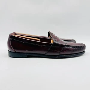 Cole Haan Loafers Mens 9 Brown Burgundy Leather Penny Casual Vintage Shoes - Picture 1 of 12