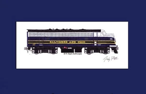 Baltimore & Ohio F7 #235 11"x17" impresión mate firmada por Andy Fletcher - Imagen 1 de 1