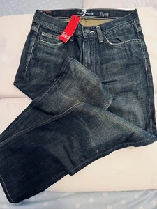 7 for all mankind jeans Flynt Twice Sz 28 Embroidered pockets zipper high rise - Picture 1 of 8