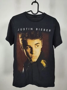 Camiseta Justin Bieber Believe Concert Tour 2012/2013 banda negra para hombre pequeña 2 lados - Imagen 1 de 10