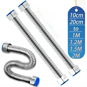 Manguera de Ducha 0.1m - 2.5m Acero Inoxidable Flexible Cromo Ducha Baño Tubo - Imagen 1 de 9