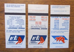 CUBIERTAS DE LIBRO DE CERILLAS RIGAUD TRANSPORT TRUCKING: VALLEYFIELD VAUDREUIL HAWKSBURY -B27 - Imagen 1 de 1