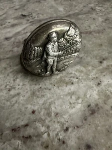 Vintage 1950's Arnex Belle Suisse 17 Jewel Incabloc Silver Hunter Pocket Watch - Picture 1 of 6