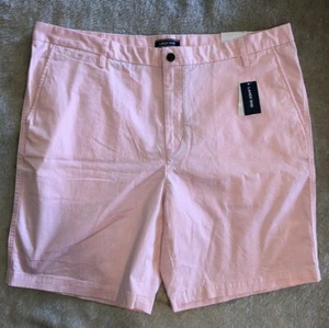 Nuovo con etichetta! Pantaloncini Lands End uomo taglia 40 rosa elasticizzati davanti piatto vestibilità tradizionale - Foto 1 di 6
