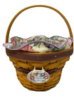 Longaberger 2000 May Morning Glory Basket Combo Fabric Liner 2 Protectors Tie-On