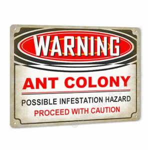 Warning Ant Colony Sign Decor for Terrarium Farm Theme Ant Keeper Gift 330 - Picture 1 of 1