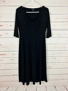 Abito pullover nero Eileen Fisher manica a 3/4 con pullover taglia XS Midi - Foto 1 di 4