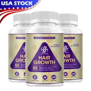 3PCS HAIR FAST GROWTH HERBAL PILLS PREVENT ANTI LOSS STIMULATE VITAMINS CAPSULES - Picture 1 of 12