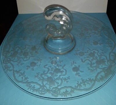 Fostoria Romance Center Handle Serving Platter Sandwich Cookie Tray 11.5 Vintage - Image 1 of 4