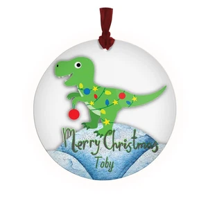 Chuchería Personalizada con Nombre, Árbol de Navidad Decoración Reno Papá Noel Adorno - Imagen 1 de 16