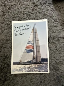 Dennis Conner Signed Stars and Stripes Photo 10” x 7” and his first edition book - Picture 1 of 6