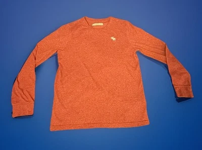 ABERCROMBIE NIÑOS NIÑOS TALLA 11/12 CAMISA MANGA LARGA MEZCLA ALGODÓN ROJO Foto 1 de 4