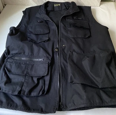 ProMaster Mens Size  XL Fishing Photographer Hunting Black Vest Khaki - Image 1 of 4