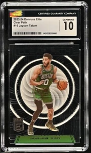 2023-24 Donruss Elite - Clear Path Jayson Tatum #16 CGC 10 - Picture 1 of 2