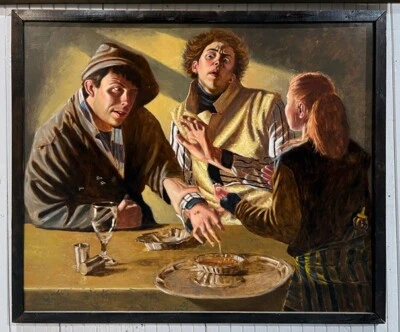 Pintura al óleo original de Joel Barnett "Miel" obra de arte firmada y enmarcada 36x52" Foto 1 de 4