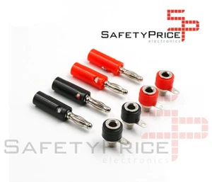 4x Conector Banana Rojo Negro Macho y Hembra electronica 4mm REF522+523 - Imagen 1 de 1