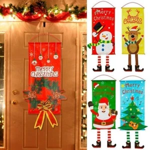 Frohe Weihnachten Banner Hanging Home Tür Fenster Ornamente Wandbehang DekorJY - Bild 1 von 18