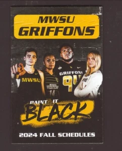Missouri Western State Griffons -- 2024 Fußball/Herbstsport Taschenspielplan -- AFI - Bild 1 von 2