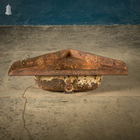 Equine Corner Trough, 19th C Cast Iron Cover