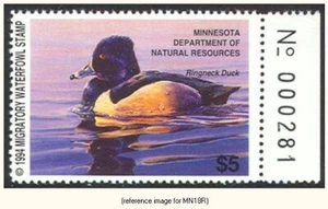 D2K Minnesota Duck Stamp 1994 $5.00 w/rt # tab - Picture 1 of 1