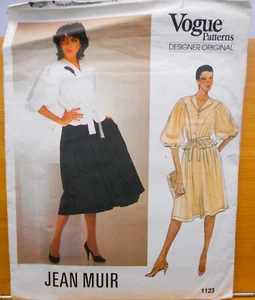 Vogue Muster 1123 Designer Original Jean Muir Top Rock Gürtel Gr. 12 ungeschnitten Vintage - Bild 1 von 3