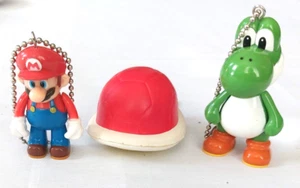 LOT 3 Nintendo Gamecube Games Keychains Mario, YOSHI, Koopa Shell NEW w/o packag - Picture 1 of 4