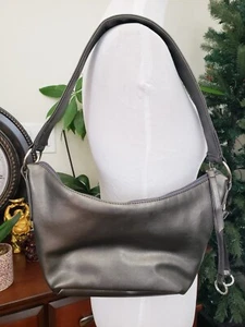 ELKA HANDBAGS Inc. Purse Women Gray Faux Leather One Strap Shoulder Bag - Picture 1 of 8