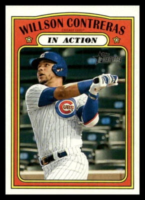 2021 Topps Heritage #42 Willson Contreras  IA  Chicago Cubs - Image 1 of 2