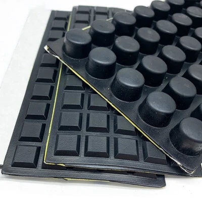 Vierkant/Rund GummifÜsse~Silikon Selbstklebende Klebepads Gummi-Füße Rutschfest - Bild 1 von 4