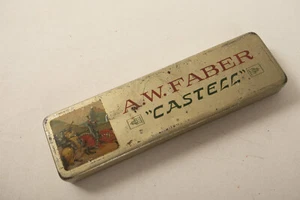 AW Faber Castell Pencil Tin w/Assorted Leads (B4C/JSF6) Knights Jousting - Imagen 1 de 9