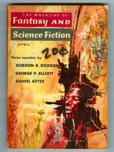 Vintage April 1960 Magazine of FANTASY & SCIENCE FICTION! Crazy Maro by KEYES! - Foto 1 di 3