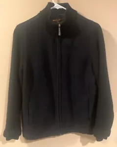 Woolrich Wool Zip Up Jacket Damen Medium Charcoal Mantel - Bild 1 von 3