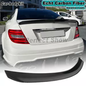 Carbon Spoiler Heckspoiler Flügel Lippe Für Mercedes W204 C250 C300 C63 2008-15 - Bild 1 von 13