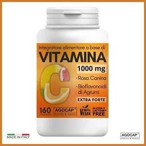 Vitamina C 1000mg Integratore Alimentare Acido Ascorbico Senza Glutine Lattosio - Foto 1 di 6