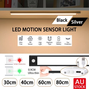 Magnetic Led Motion Sensor Under Closet Dimmable Light Rechargeable Cabinet Lamp - Picture 1 of 15