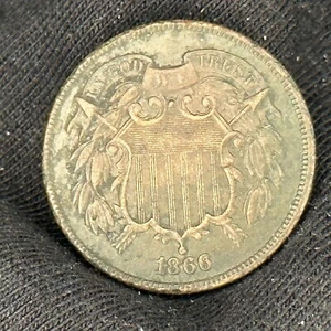 1866 TWO CENT PIECE - Picture 1 of 2