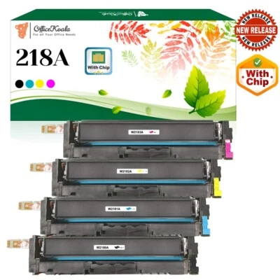 218A Toner Cartridge for HP W2180A W2181A W2182A W2183A LaserJet with Chip - Image 1 of 4