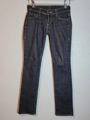armani exchange jeans womens size 0p slim straight low rise denim dark gray - Image 1 of 4