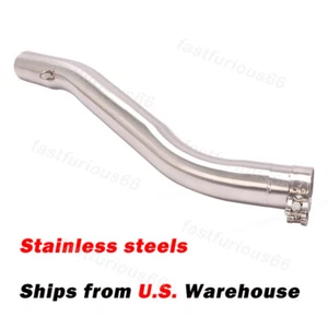For Honda CBR600 F4i 2001-2007 Motorcycle Mid Exhaust Link Pipe Slip On Steel - Picture 1 of 6